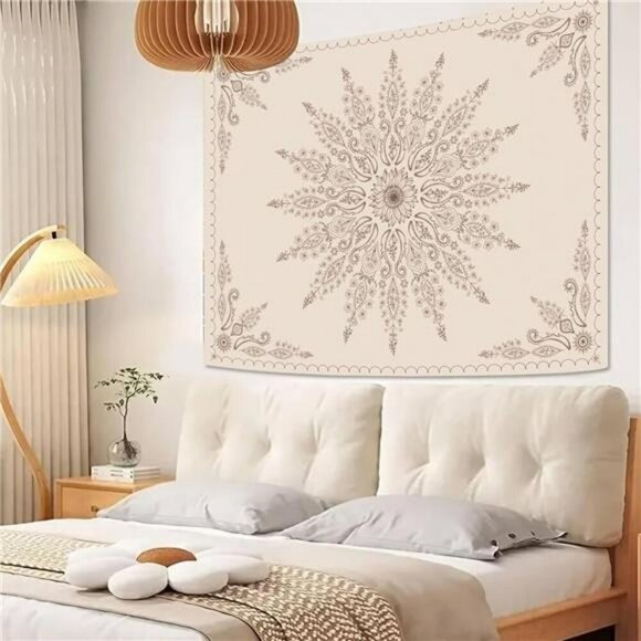 Boho Mandala Wall Tapestry 80x60 Hippie Floral Hanging Dorm Bedroom Decor - Picture 5 of 8